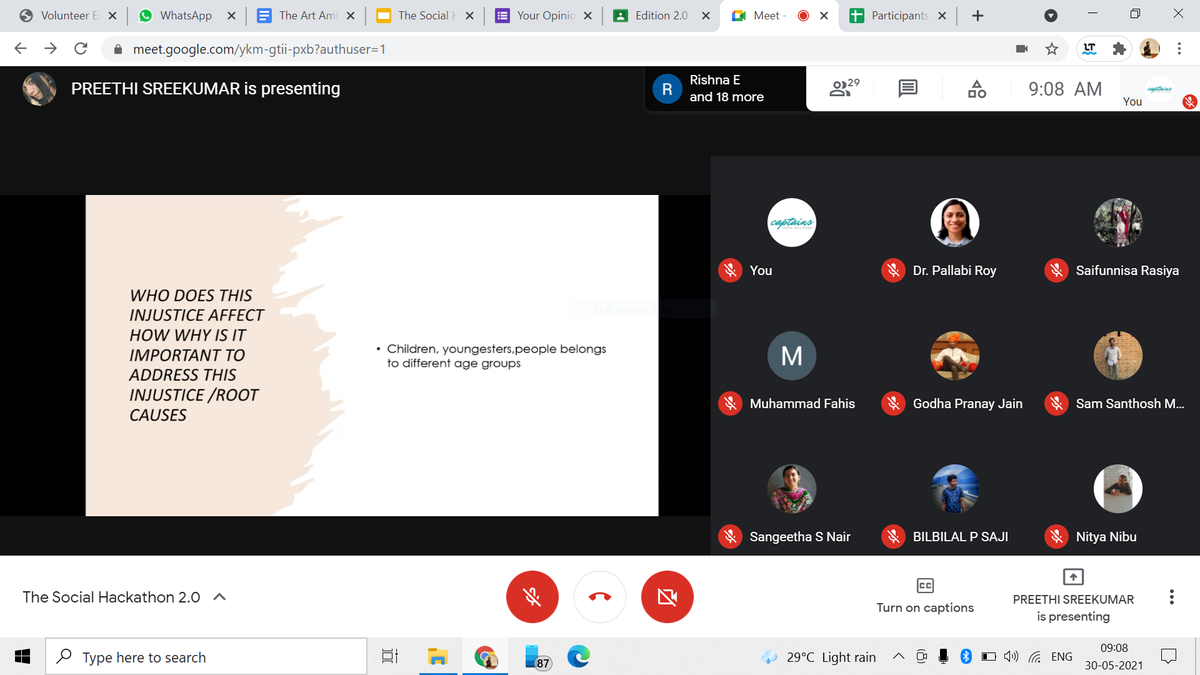 30 volunteers empowered to develop 18 impactful social initiatives within 24 hours to tackle community challenges