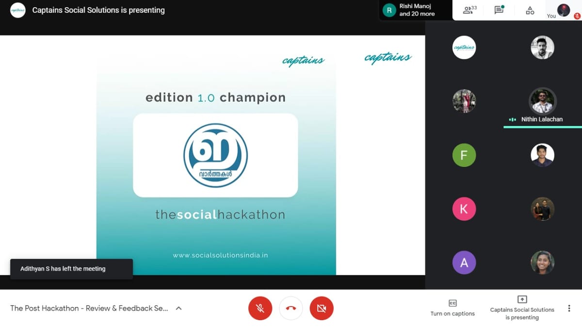 45 volunteers empowered to develop 20 impactful social initiatives within 24 hours to tackle community challenges