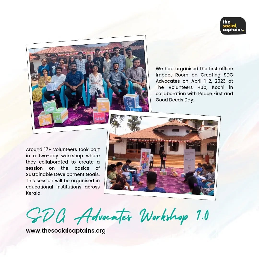 17 volunteers were introduced to the concept of UN Sustainable Development Goals in Ernakulam