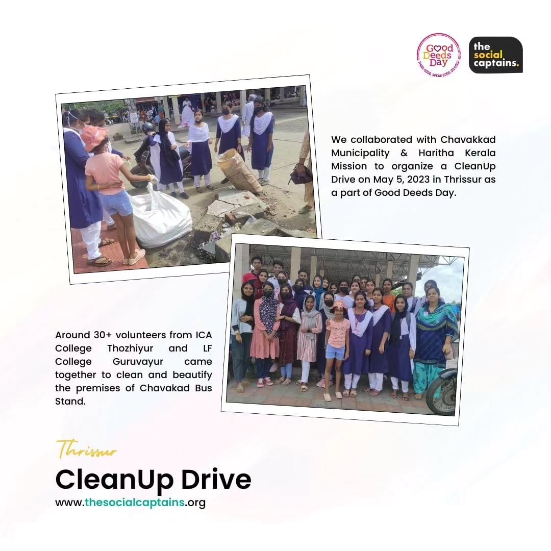 30 volunteers responsibly collected and disposed of 300 kg of non-biodegradable waste in Thrissur