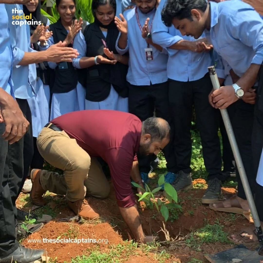 55 volunteers planted 35 trees to create a greener environmentt in Malappuram