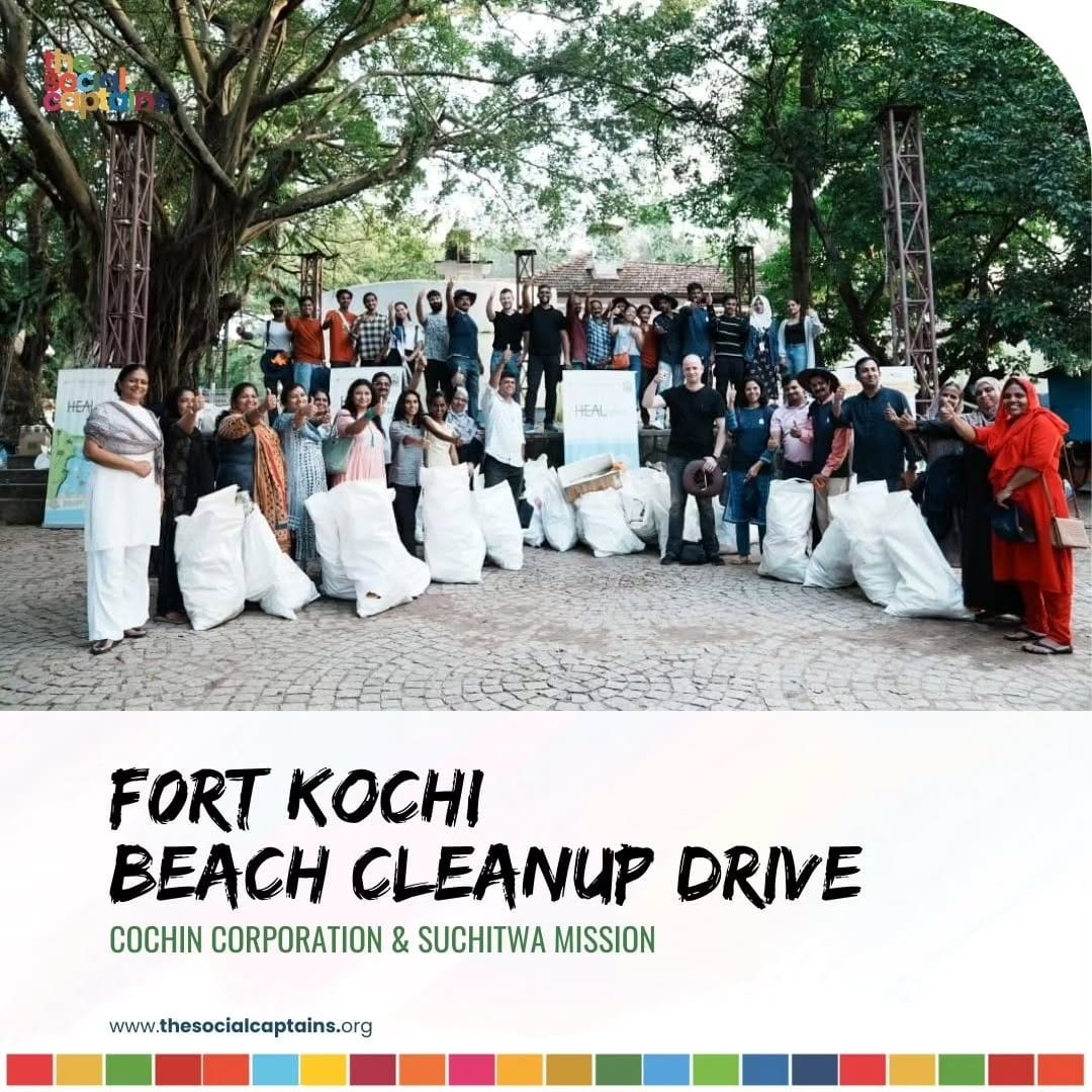 70 volunteers responsibly collected and disposed of 500 kg of non-biodegradable waste in Ernakulam