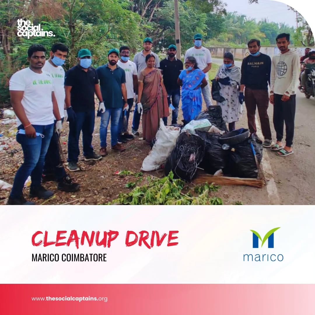 10 volunteers responsibly collected and disposed of 100 kg of non-biodegradable waste in Coimbatore