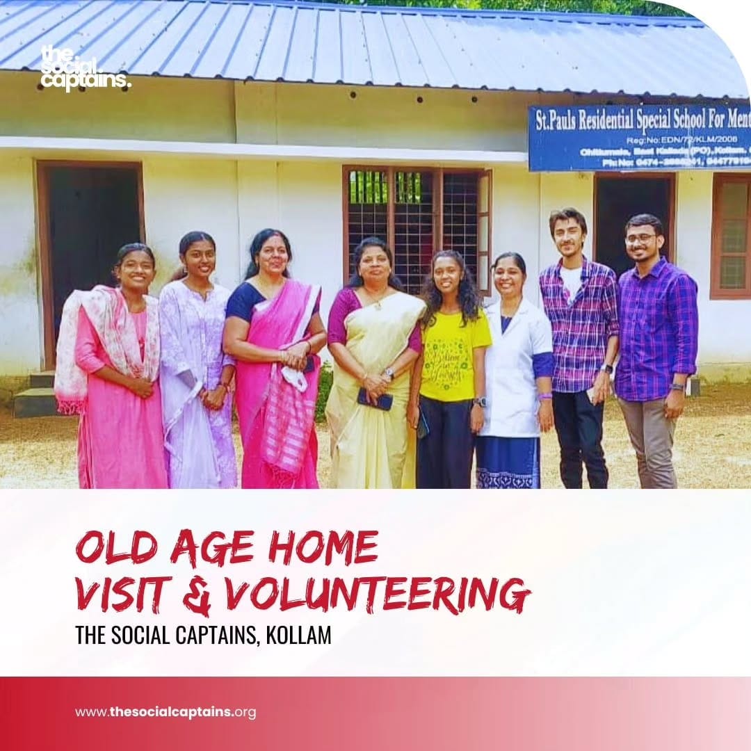 6 volunteers crafted a day to spread smiles among 40 senior citizens in Kollam