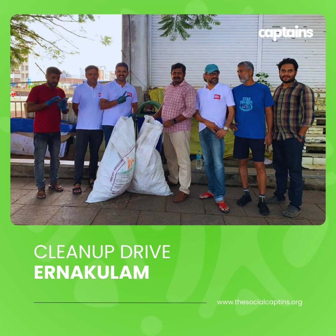 7 volunteers responsibly collected and disposed of 10 kg of non-biodegradable waste in Ernakulam