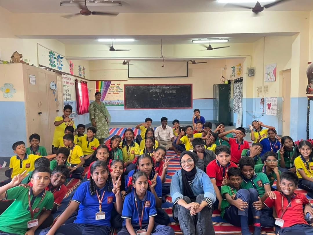 1 volunteer facilitated a climate volunteering and sustainability awareness workshop for 80 students of Class 7 at Kendriya Vidyalaya, Puducherry University.