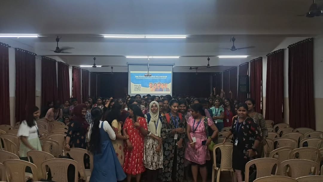 100 students of All Saints College were introduced to SBI Youth for India Fellowship and career opportunities in the social sector at Trivandrum.