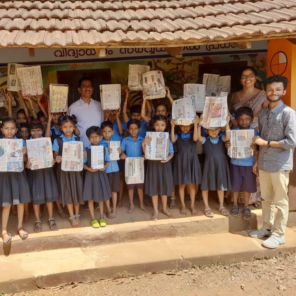 37 volunteers created 37 paper bags to raise awareness about plastic pollution in Palakkad