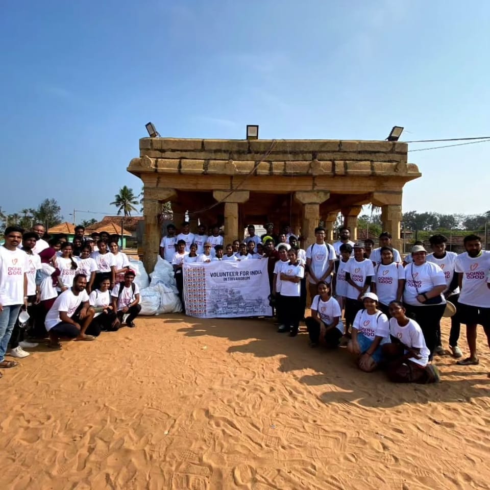 100 volunteers responsibly collected and disposed of 1000 kg of non-biodegradable waste in Trivandrum