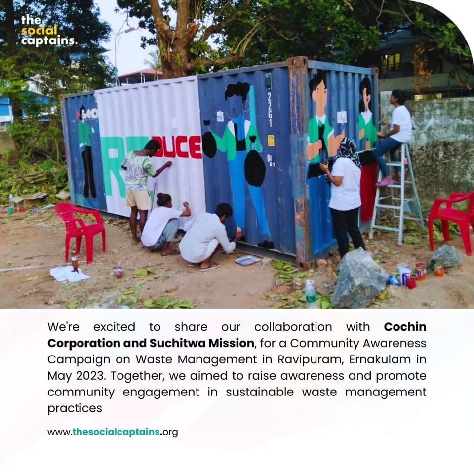 51 volunteers raised awareness on waste management practices and geotagged 741 residence in Ernakulam