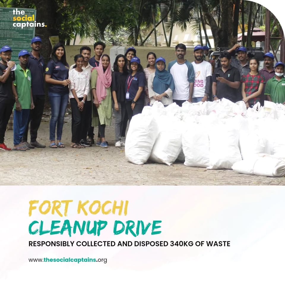 41 volunteers responsibly collected and disposed of 340 kg of non-biodegradable waste in Ernakulam