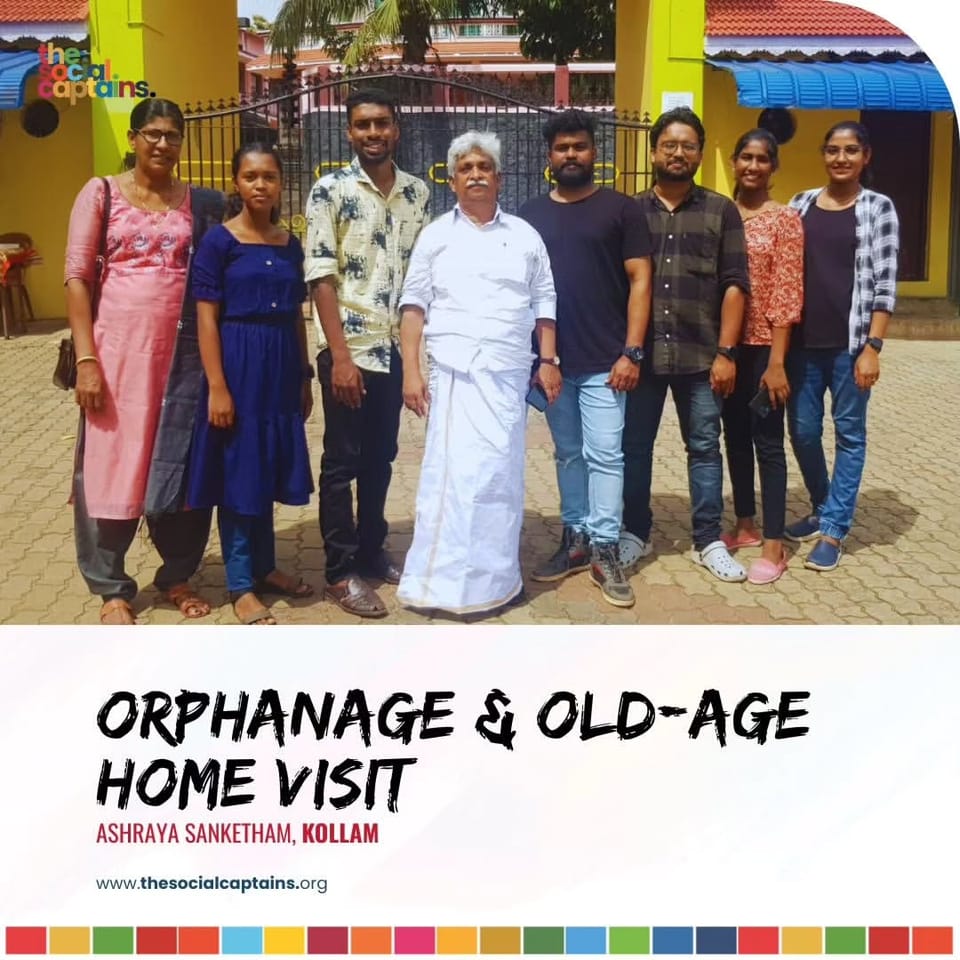 6 volunteers crafted a day to spread smiles among 50 senior citizens in Kollam