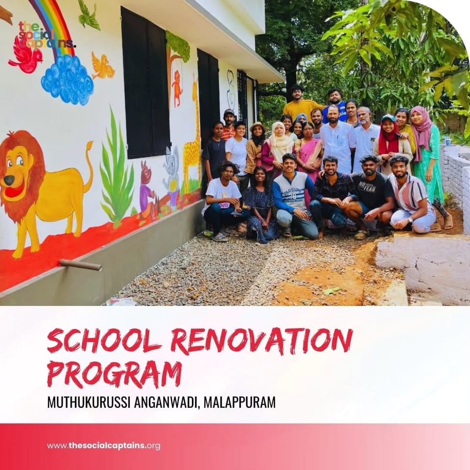26 volunteers utilised their skills to foster a better learning environment for 25 school students in Malappuram
