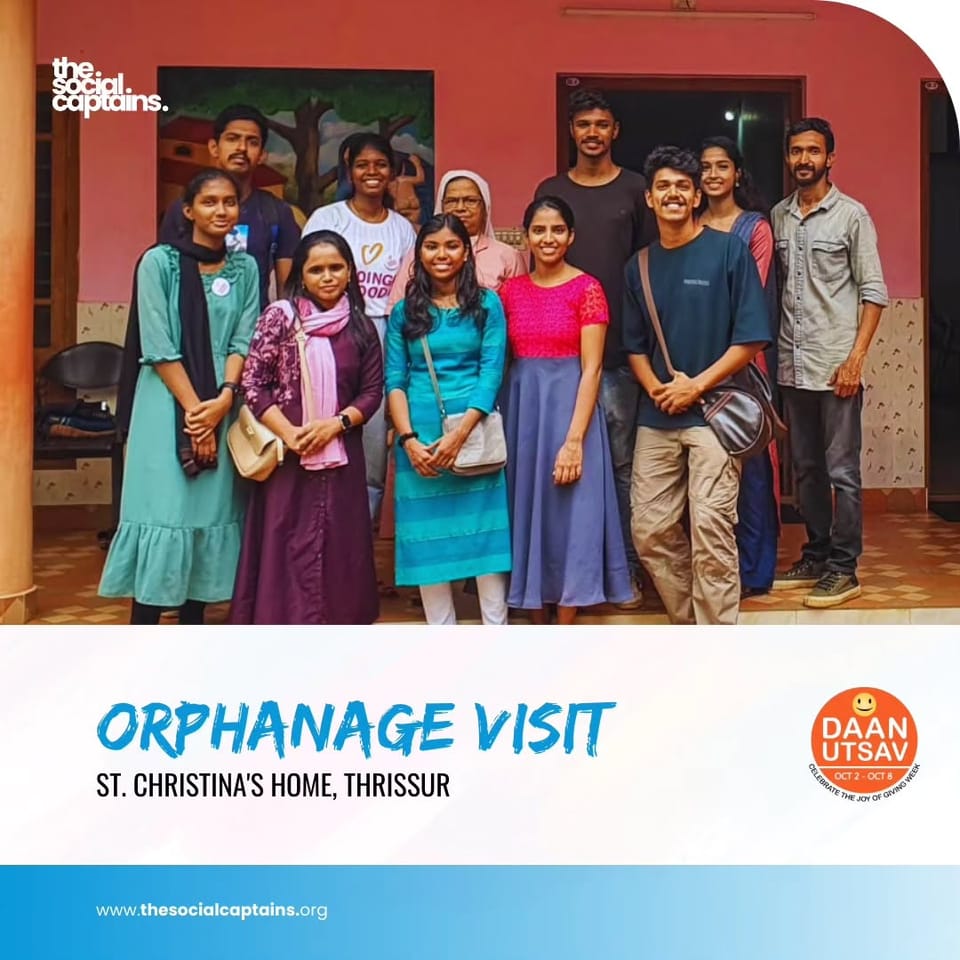 11 volunteers crafted a day to spread smiles among 15 orphan students in Thrissur