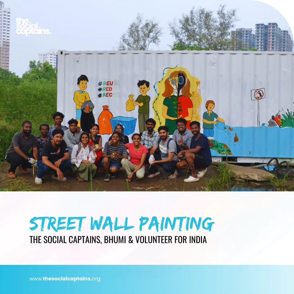 16 volunteers utilised their skills to beautify the streets of Ernakulam