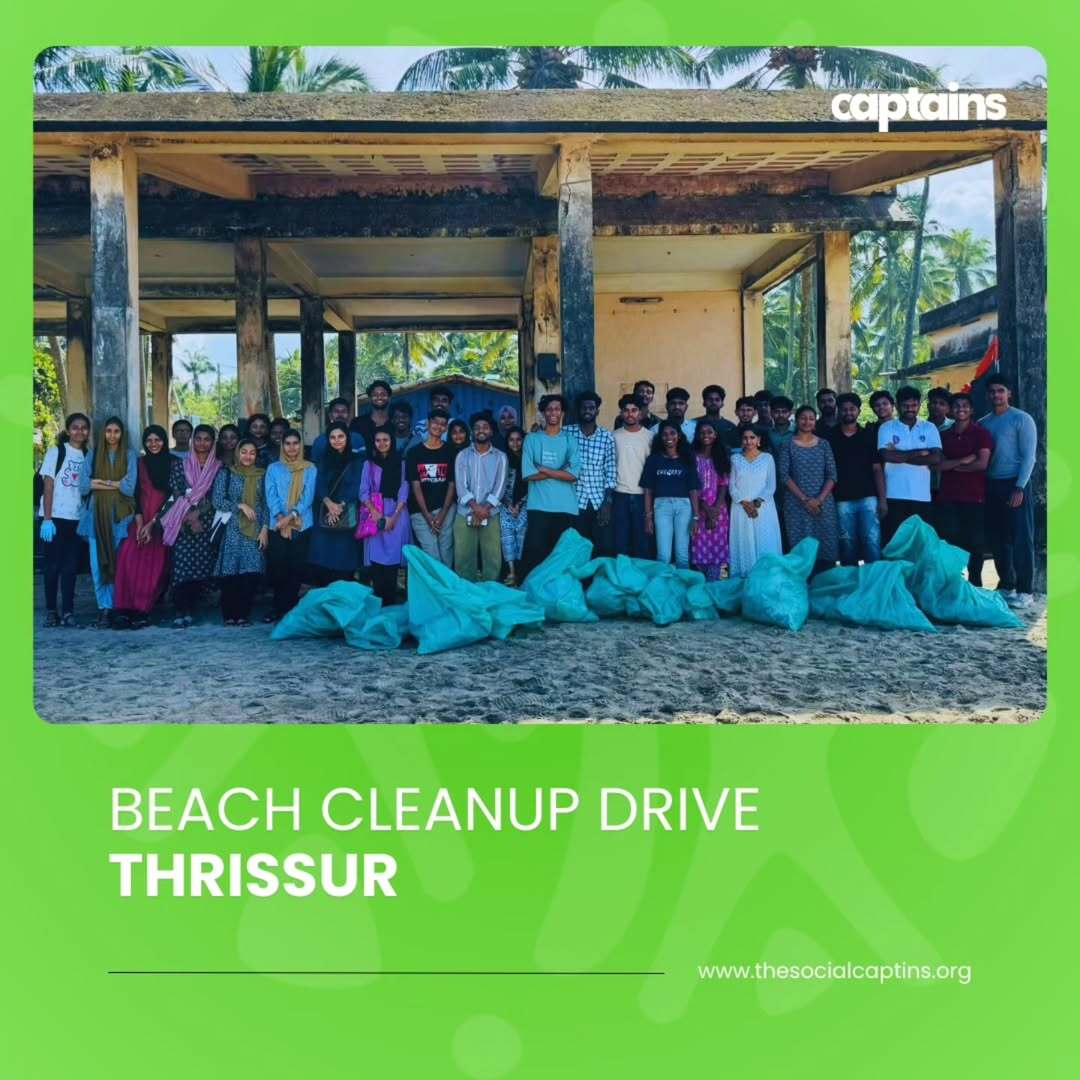 45 volunteers responsibly collected and disposed of 80 kg of non-biodegradable waste in Thrissur.