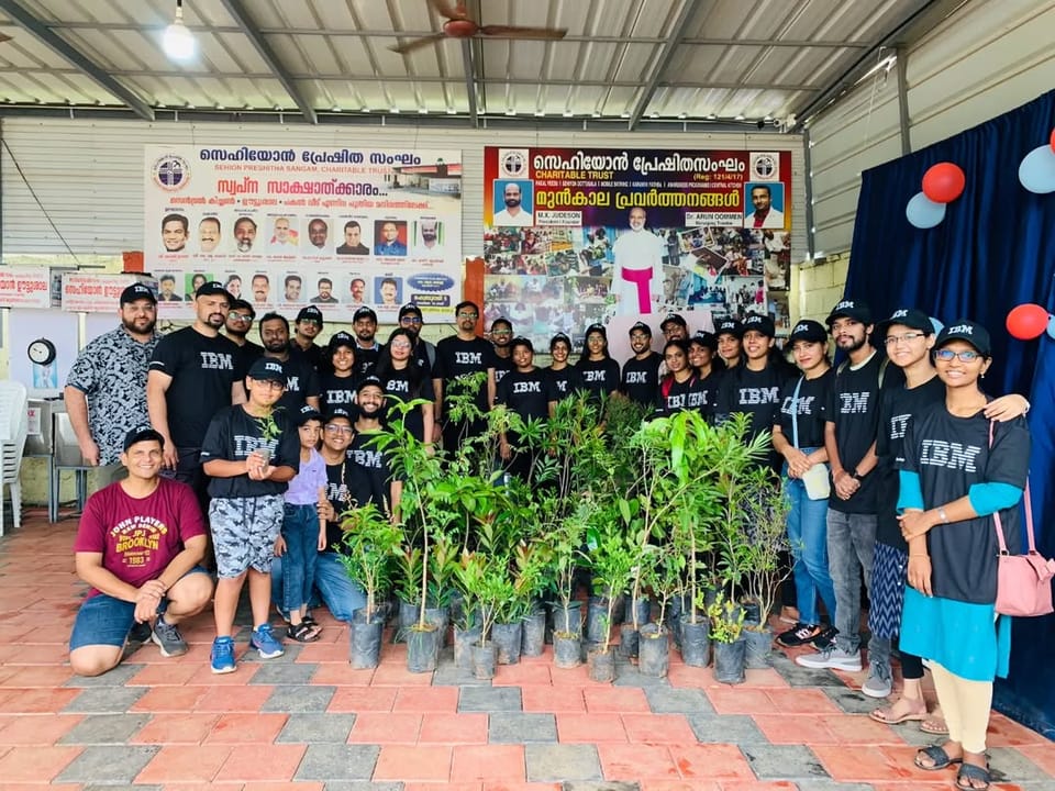 29 employees of IBM planted 125 trees to create a greener environment in Ernakulam.