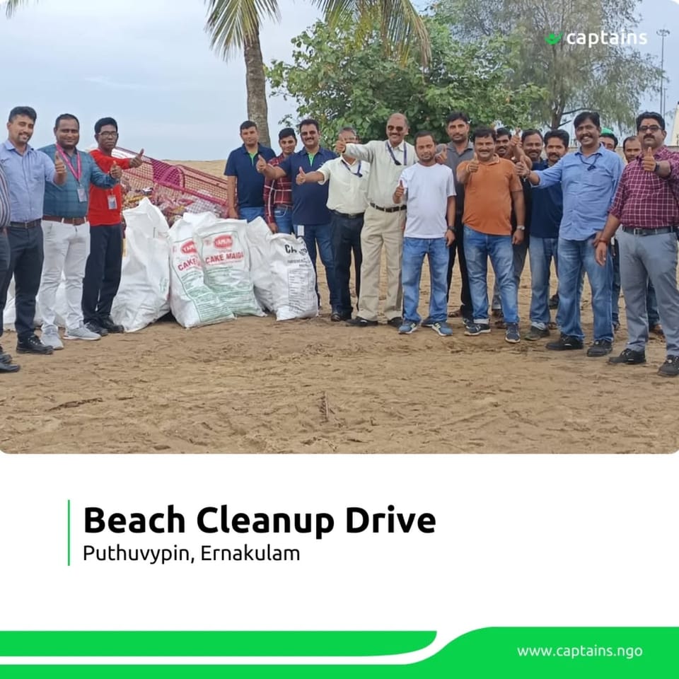 30 volunteers responsibly collected and disposed of 250 kg of non-biodegradable waste in Ernakulam