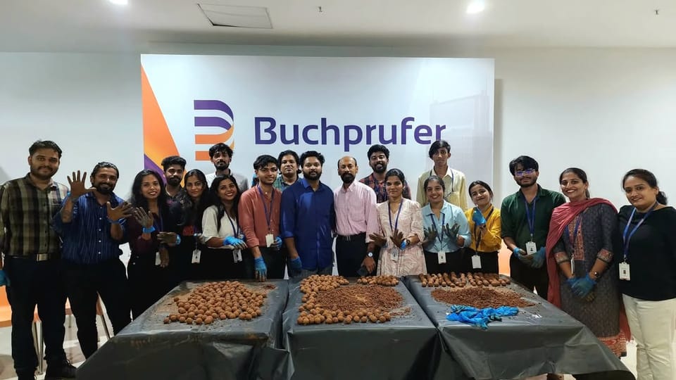 15 volunteers created 250 seedballs to create a greener environment in Kozhikode