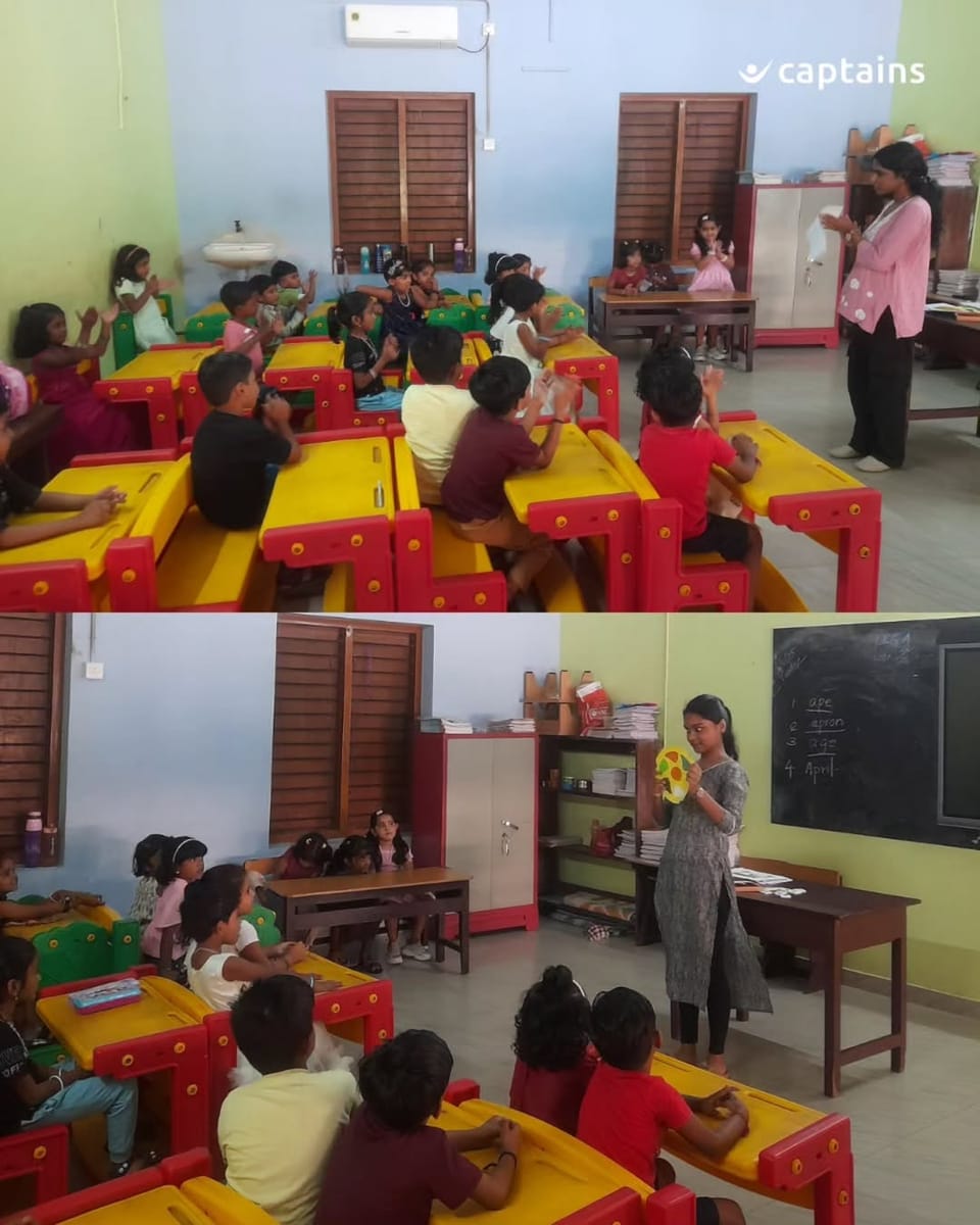 2 volunteers used flashcards to create awareness on child rights and education by engaging 21 students at Kayamkulam, Alappuzha in collaboration with SN Central School.