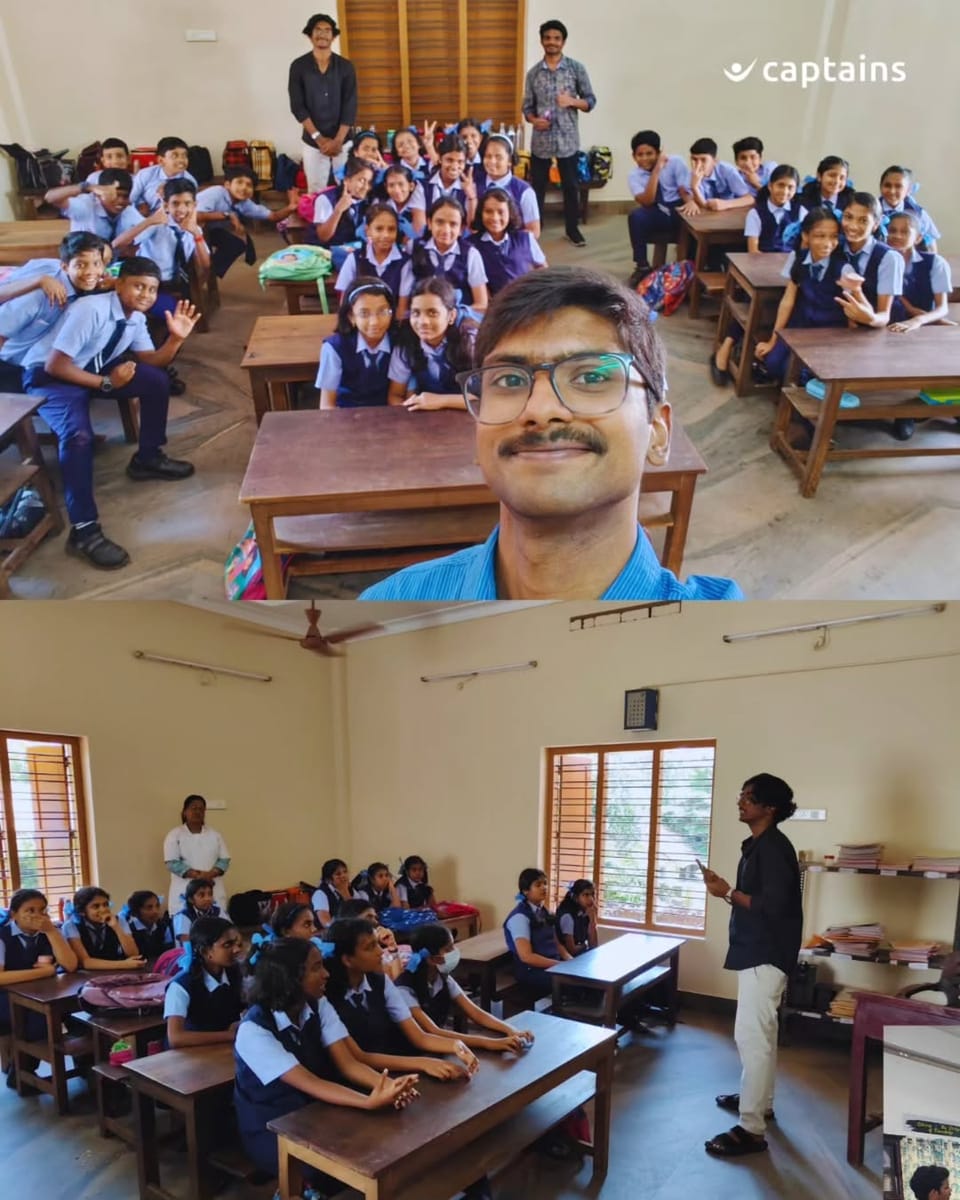 4 volunteers facilitated 2 cyber-safety awareness sessions covering cyberbullying, phishing, online scams, safe browsing and strong passwords for 50 students at Sivagiri School, Vakkom, Kollam.